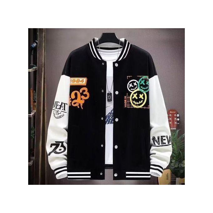 Dou-Color Men’s Thin Baseball Jacket – Summer Lightweight Windbreaker, Black Fashion Coat
