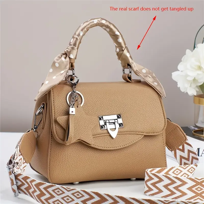 Women’s Light Luxury Small Square Handbag – Versatile Forest-Style Top Handle Dai Fei Bag, Fashionable Daily Carry Purse
