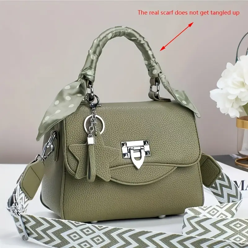 Women’s Light Luxury Small Square Handbag – Versatile Forest-Style Top Handle Dai Fei Bag, Fashionable Daily Carry Purse
