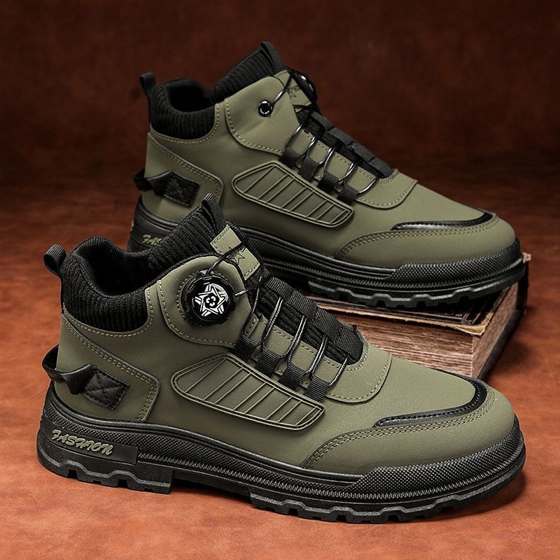 Men’s Waterproof High-Top Moto Boots