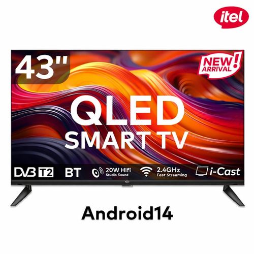 itel 43 inches QLED Smart TV With Neflix, Youtbe, Prime, Moviebox - L4360N