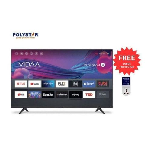 Polystar 43 inch Flat Screen Smart 4k Full HD TV with Netflix + FREE SURGE PROTECTOR - 1 Year Warranty