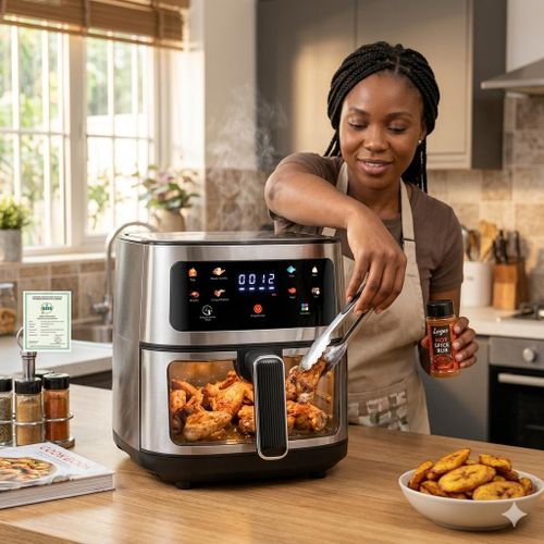 Miratec 10L Deluxe Air Fryer Oven Spacious, Intelligent & Versatile Electric Fryer with 100% Copper Motor