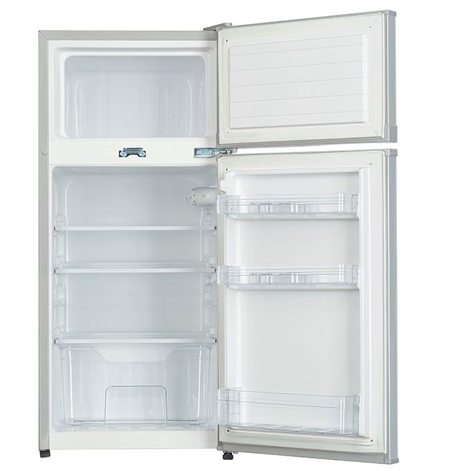 Haier Thermocool 95 Litres Double Door Fridge Silver (HRF-95BEX) - Silver + 3 Years Warranty