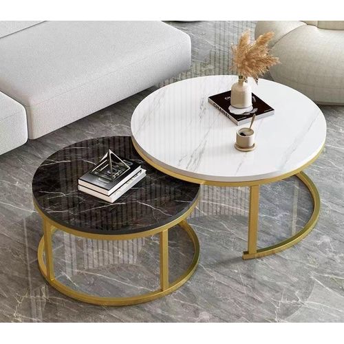 Elegant Marble Designed Center Table (MDF WOOD)