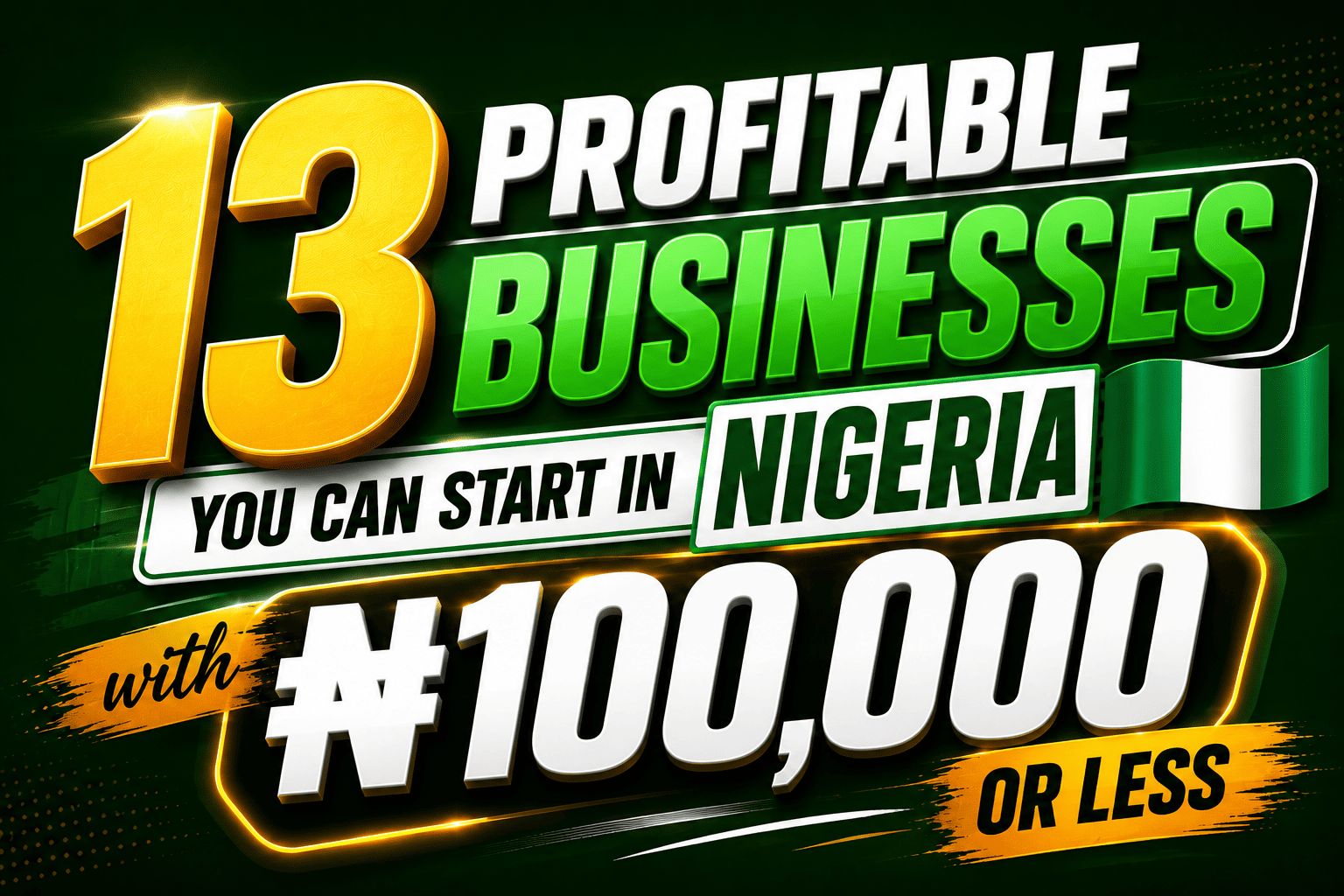 13 Profitable Businesses You Can Start in Nigeria with ₦100,000 or Less