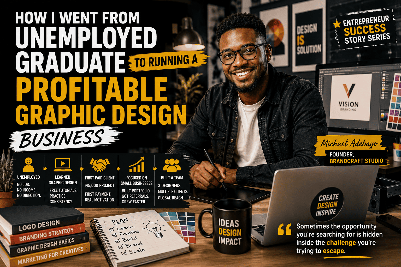 How I Went From Unemployed Graduate to Running a Profitable Graphic Design Business