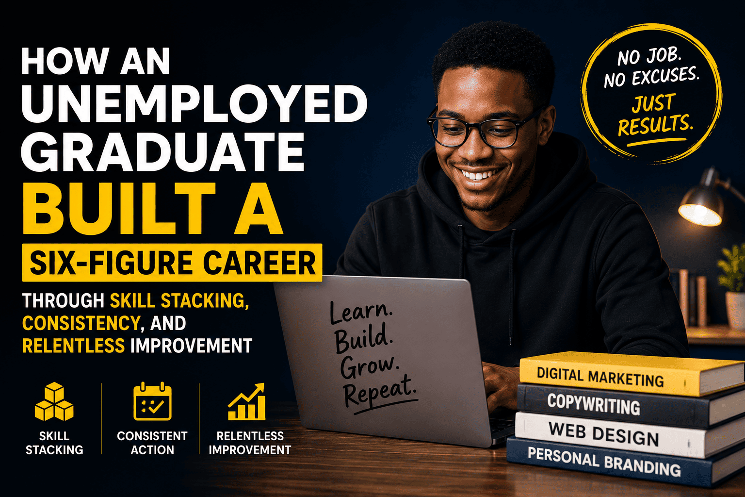How an Unemployed Graduate Built a Six-Figure Career Through Skill Stacking, Consistency, and Relentless Improvement