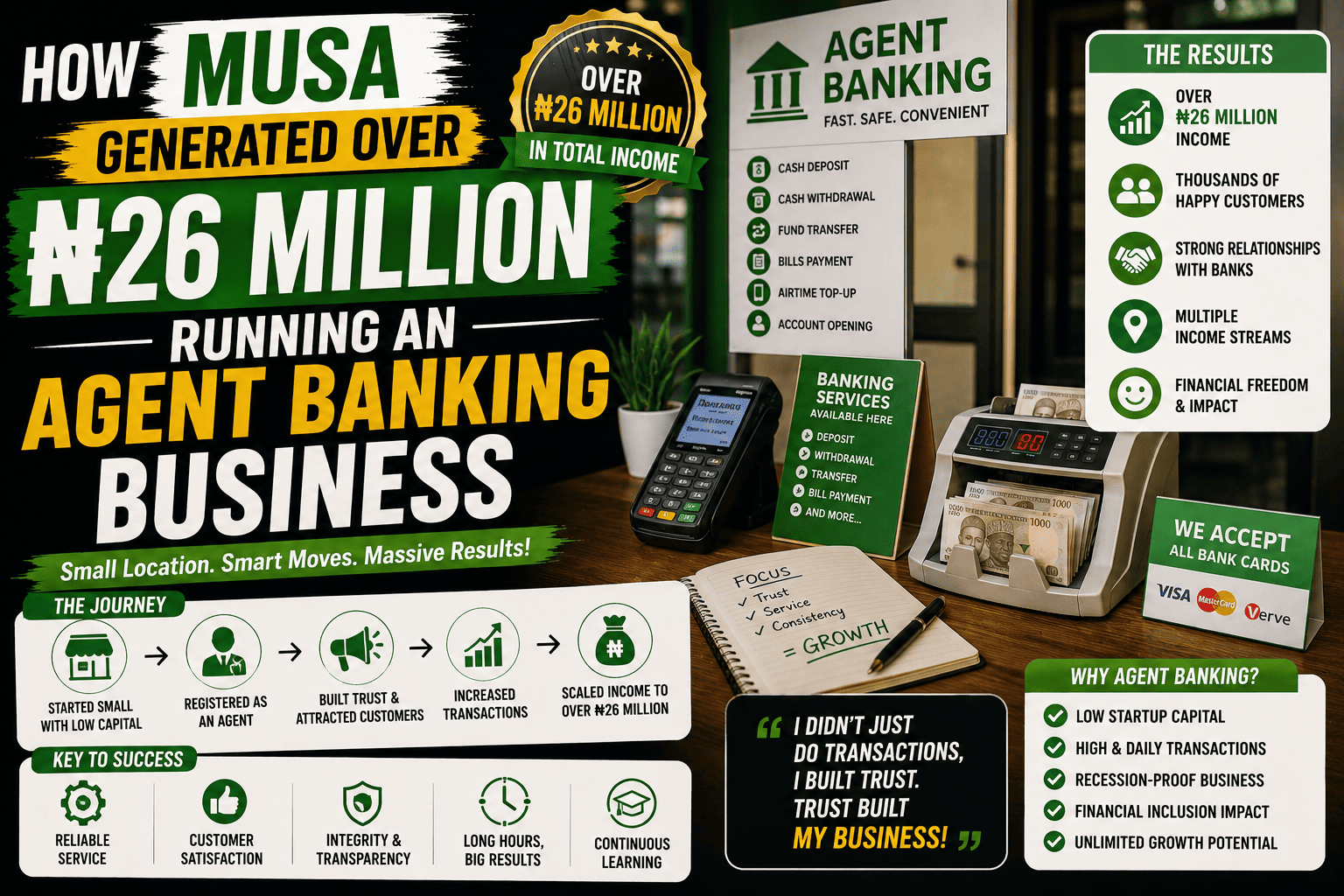 How Musa Generated Over ₦26 Million Running an Agent Banking Business